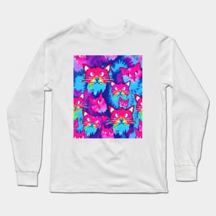 Tie Dye Cat Long Sleeve T-Shirt